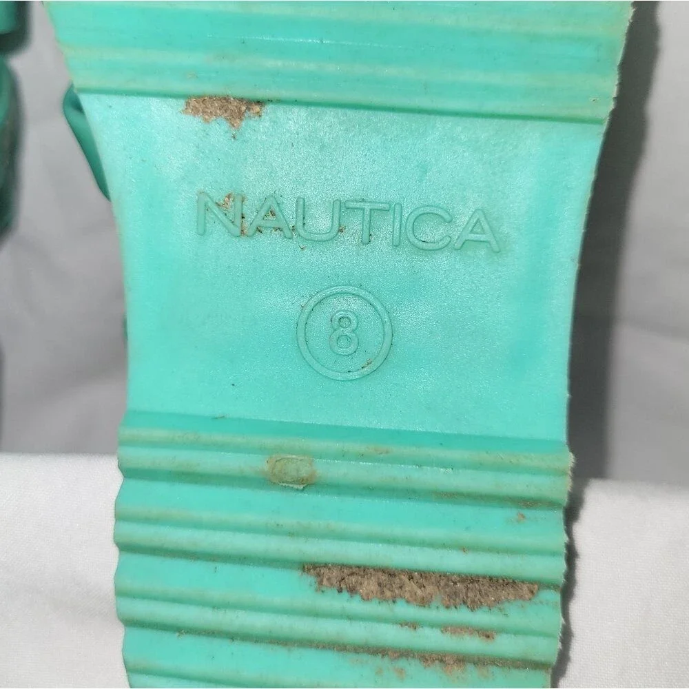 Nautica size 8 toddler girl blue green jelly water play sandals